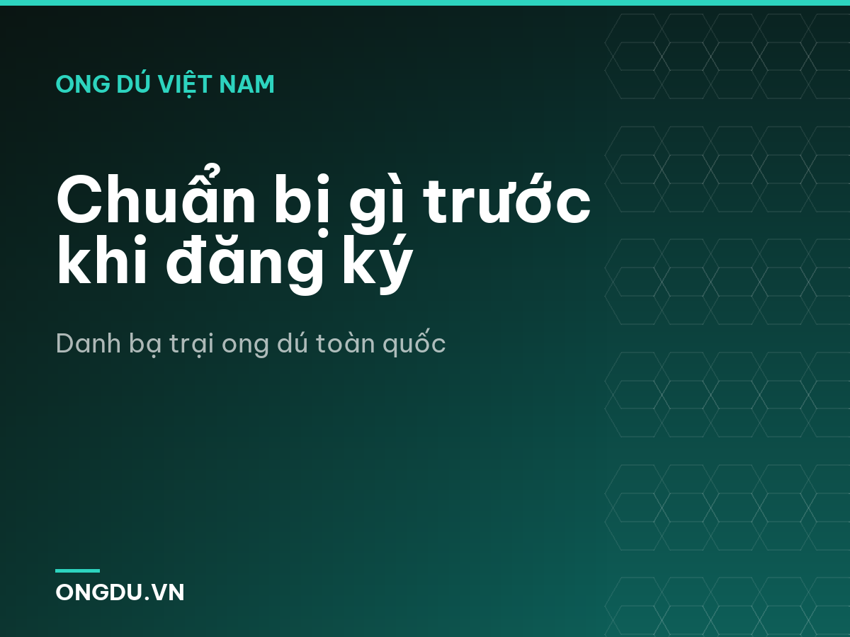Chuẩn bị gì trước khi đăng ký
