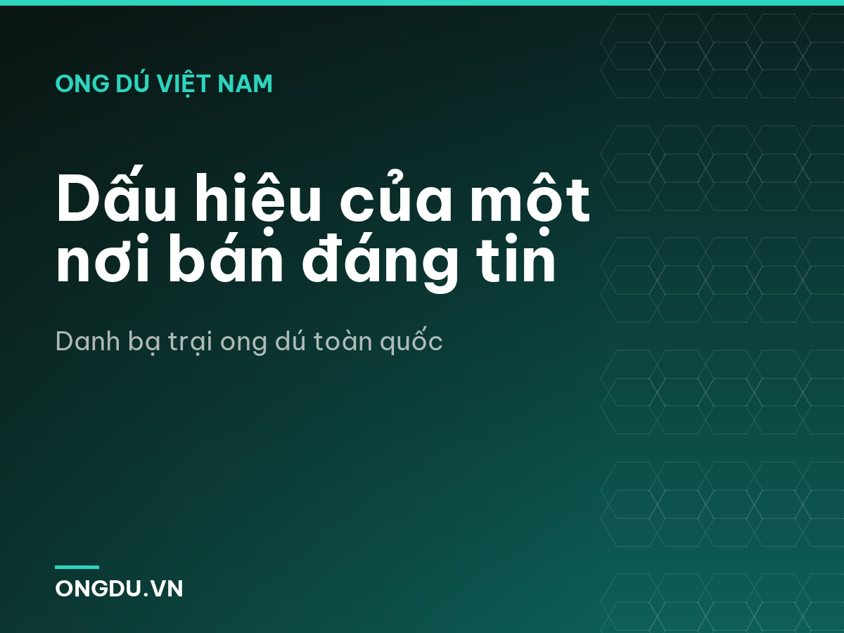 Dấu hiệu của một nơi bán đáng tin