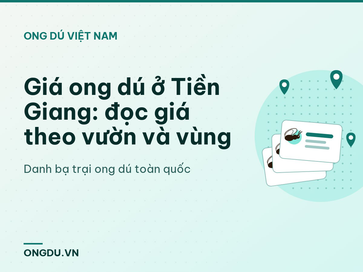 Giá ong dú ở Tiền Giang: đọc giá theo vườn và vùng