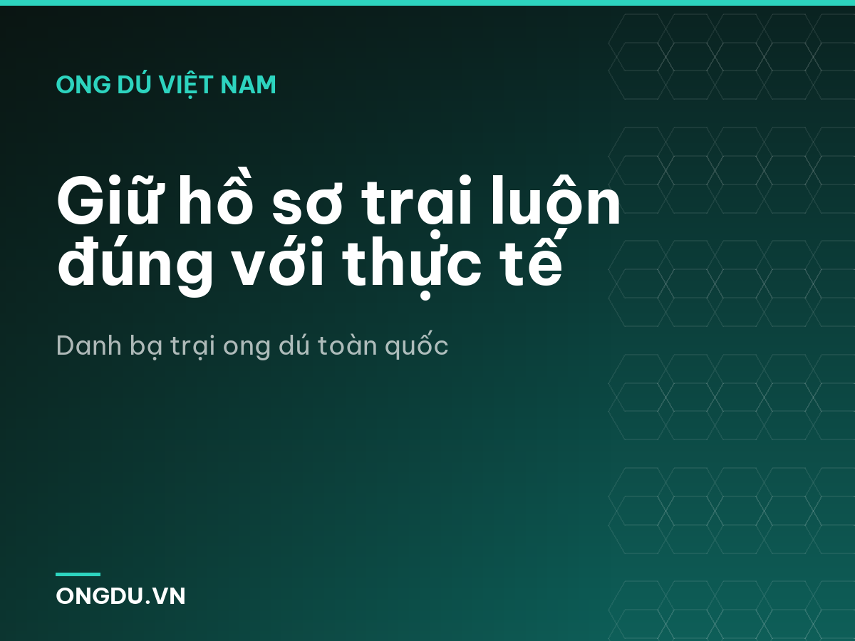 Giữ hồ sơ trại luôn đúng với thực tế