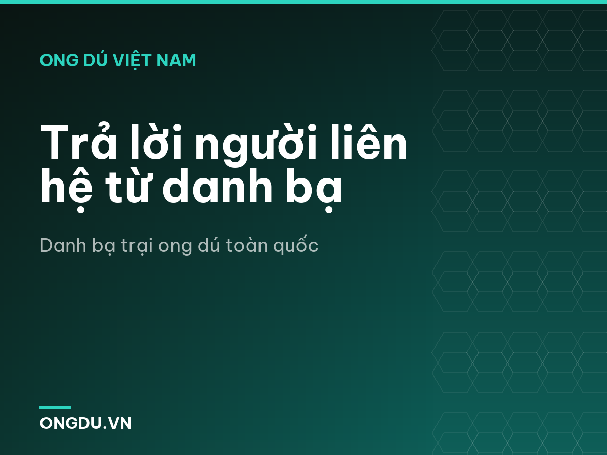 Trả lời người liên hệ từ danh bạ