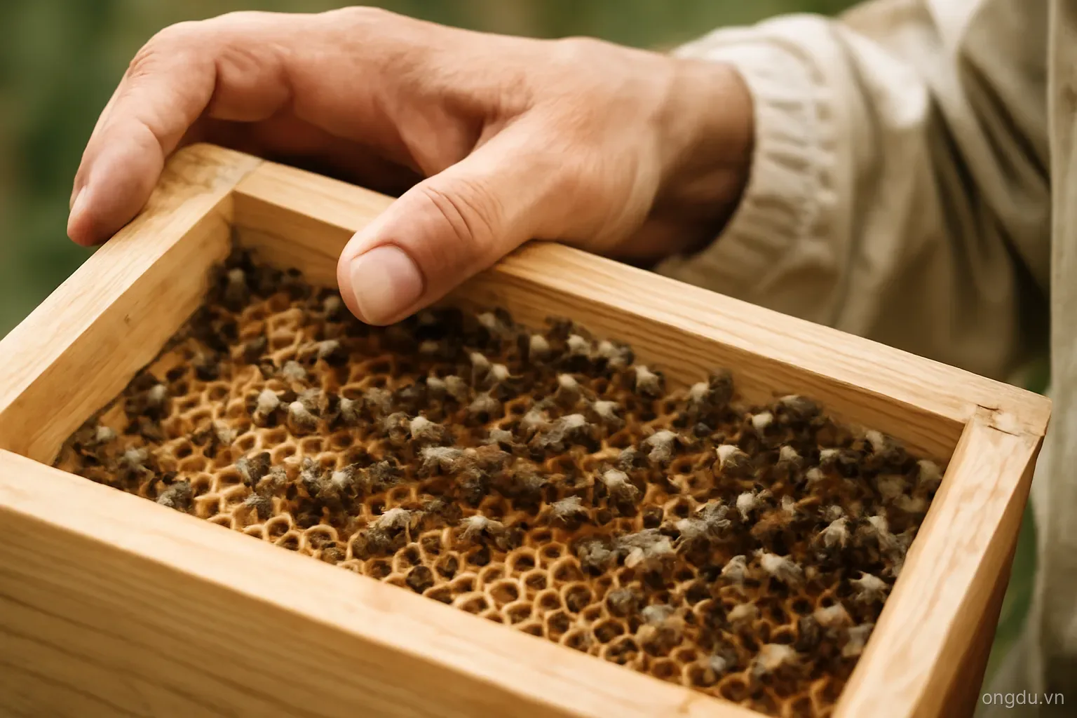 Kiểm tra tình trạng tổ ong dú tại trại: những chi tiết người mua cần biết