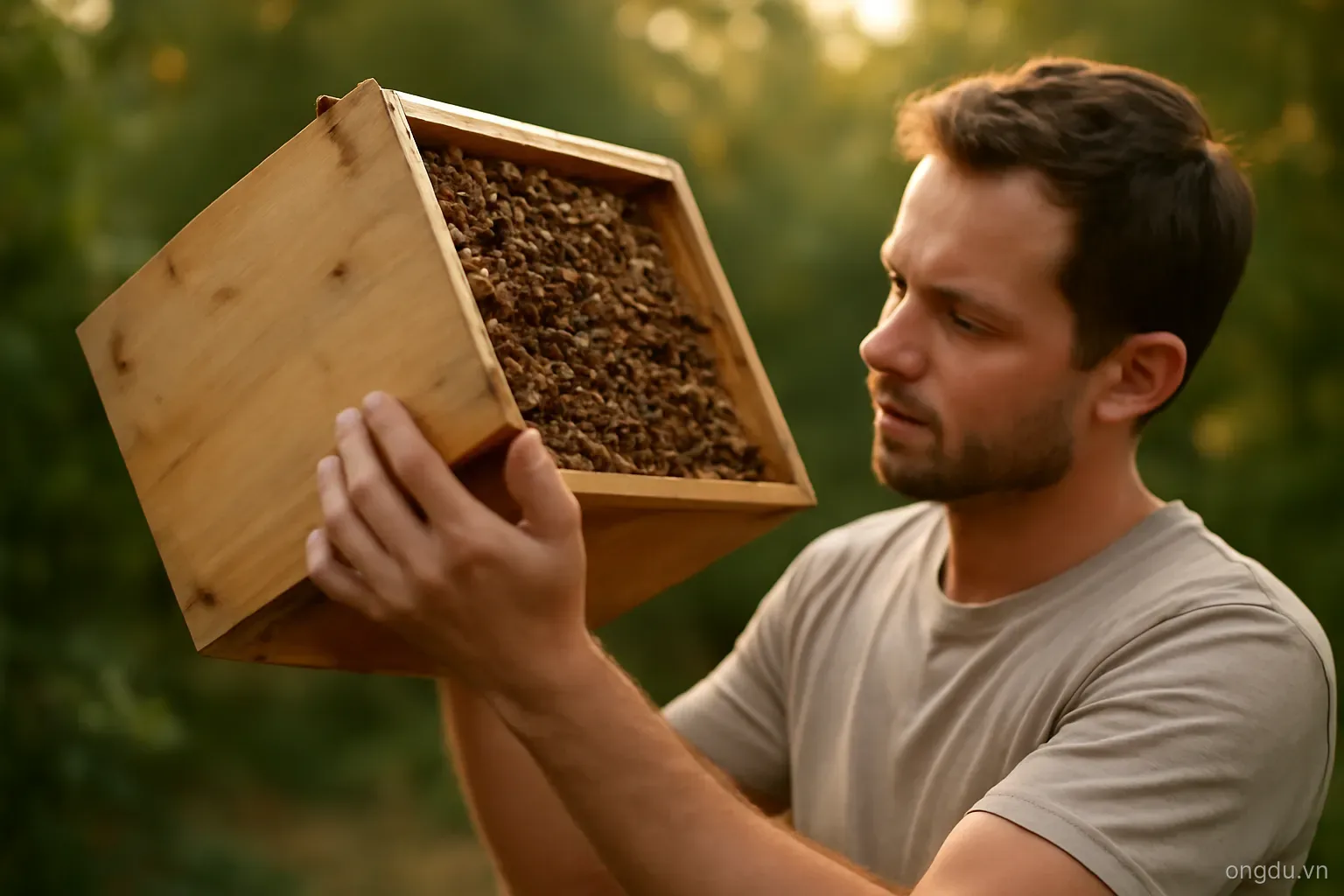 Cách nhận diện tổ ong dú khỏe mạnh khi thăm trại